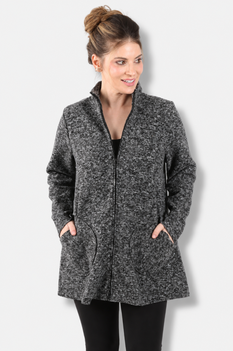 CUT LOOSE 3248902-2607 ZIP SWING JACKET BLACK