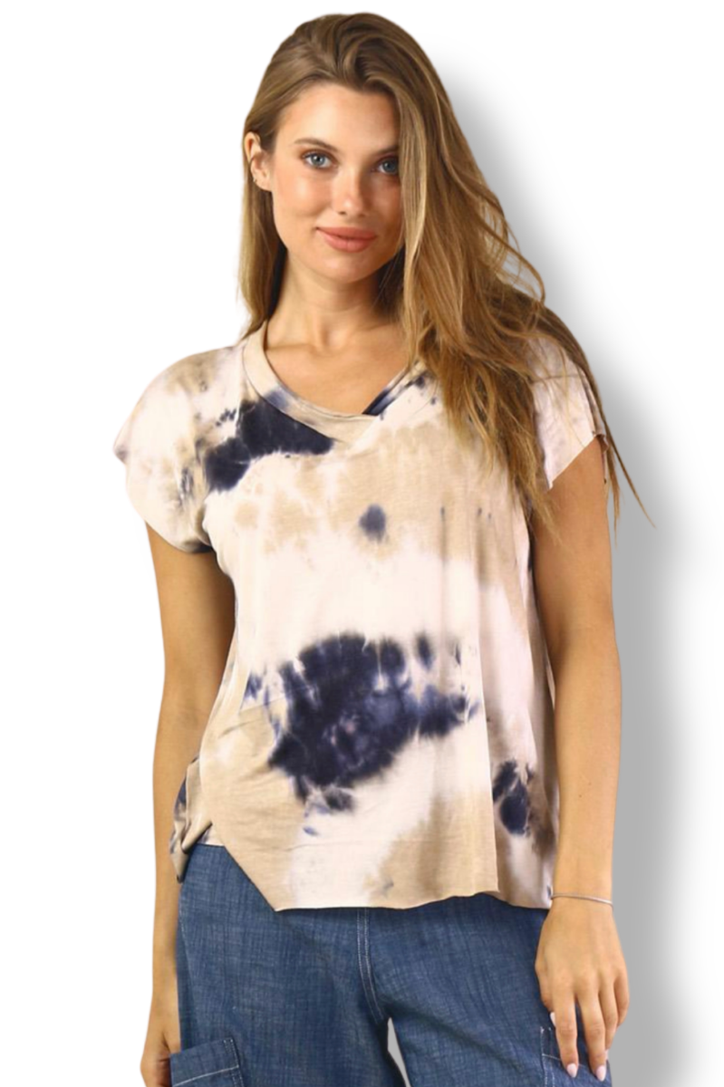 V-Neck Top - Tie Dye