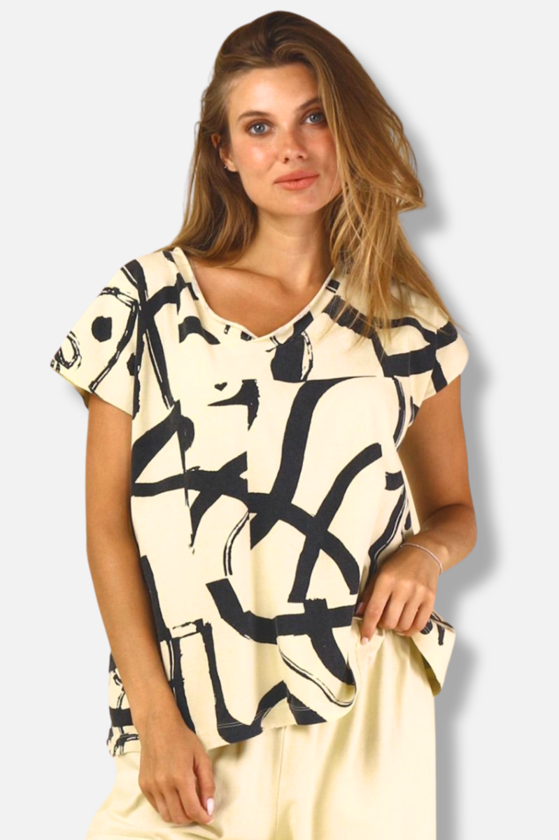V-Neck Top - Butter