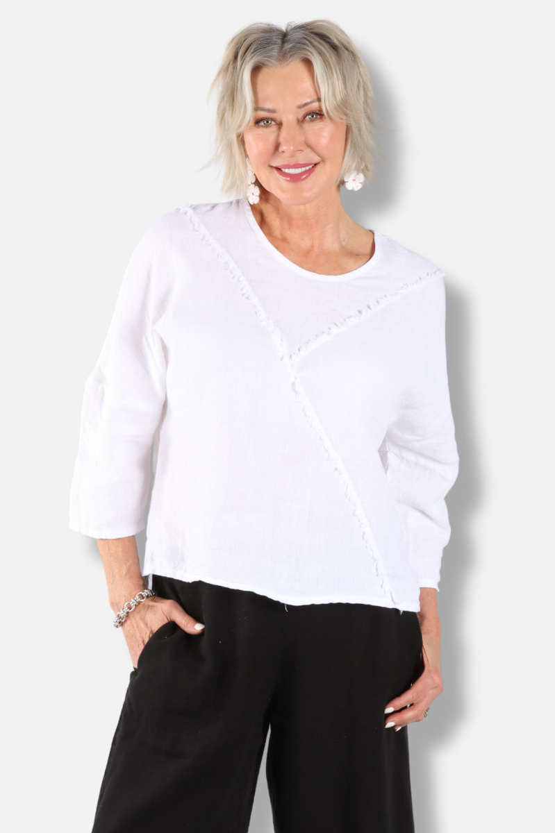 Fringe Top - White