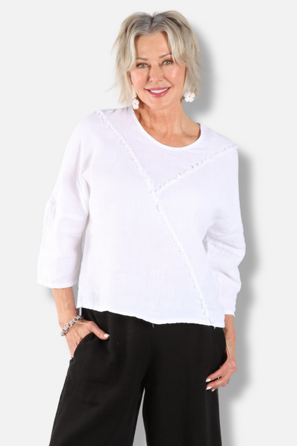 Fringe Top - White