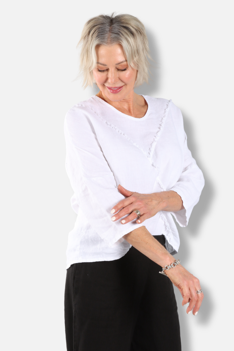 Fringe Top - White