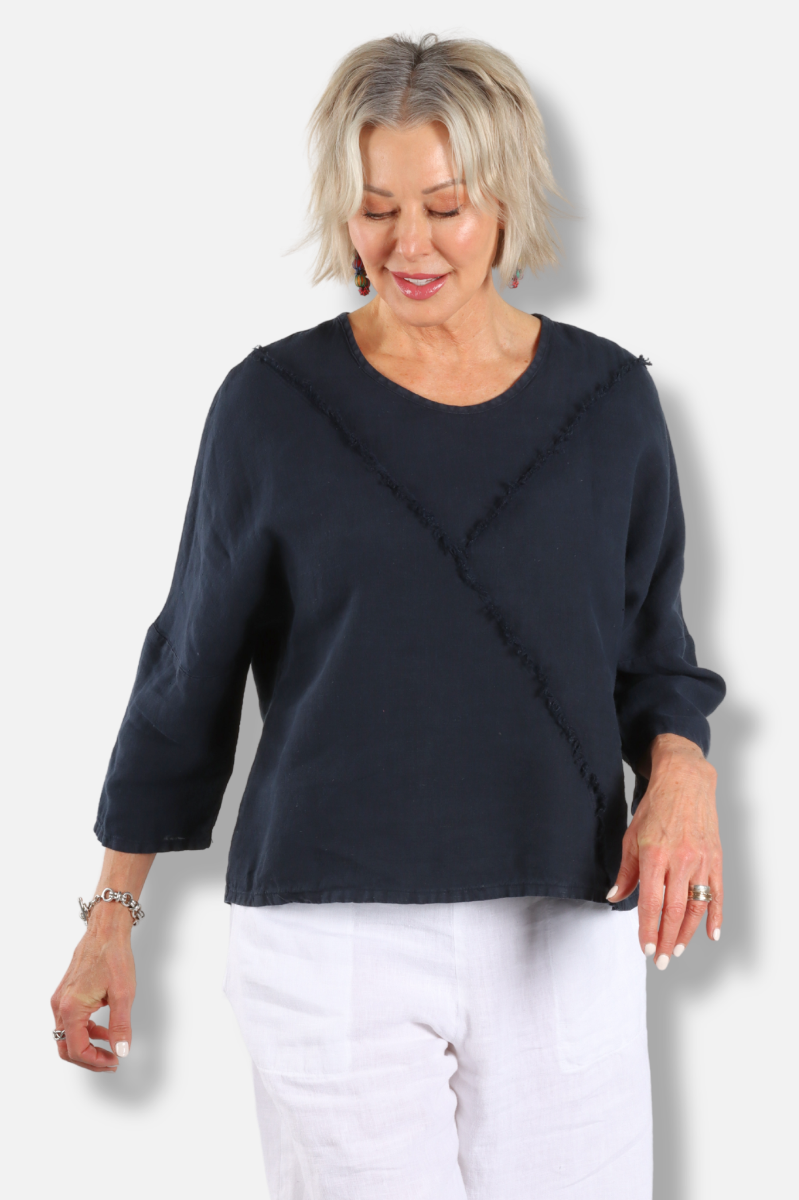Fringe Top - Ink