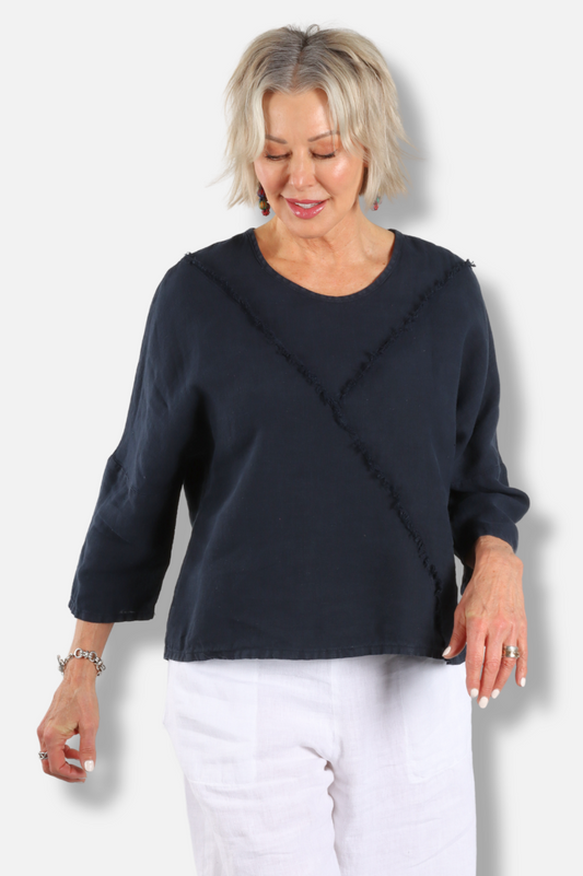 Fringe Top - Ink