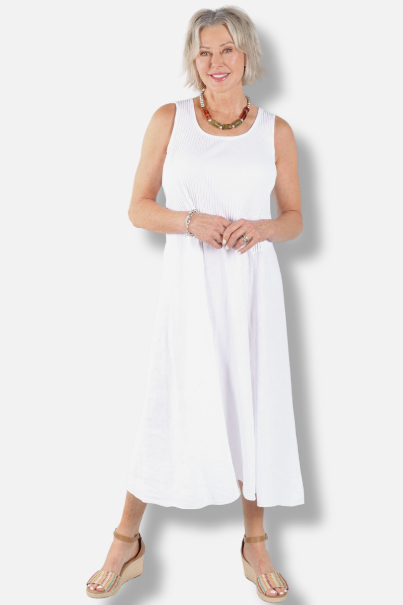 Tie Dress - White