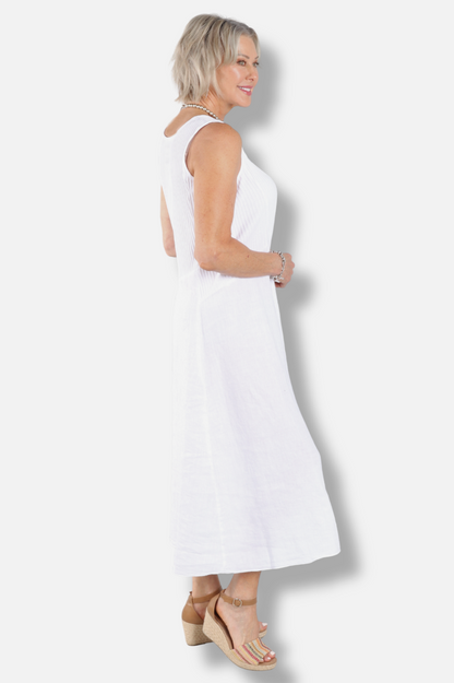 Tie Dress - White