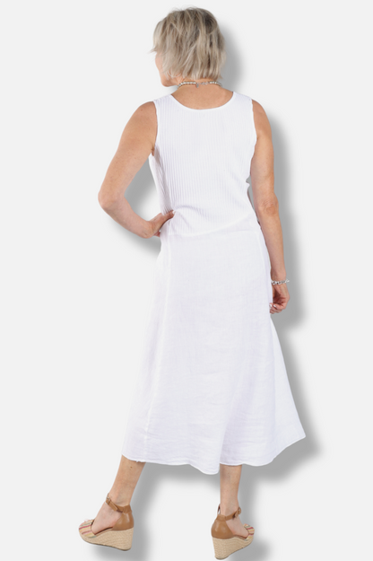 Tie Dress - White