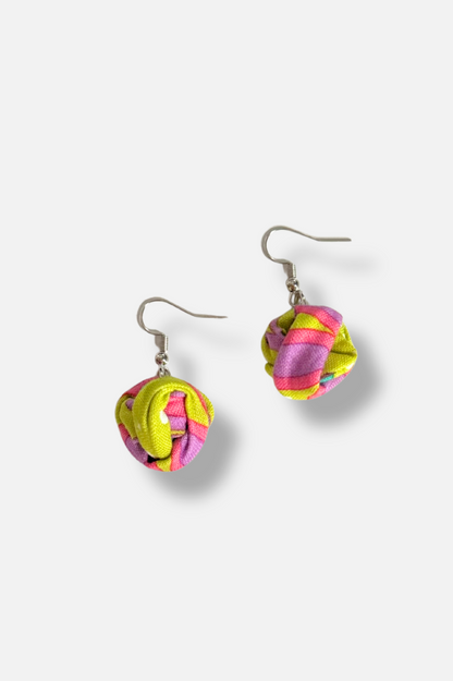 Gumball Earrings - Lime & Purple