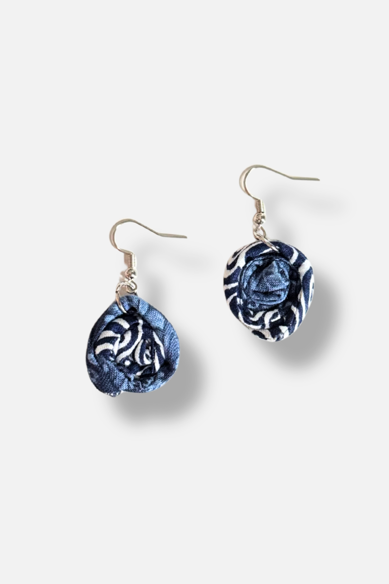 Millefiori Earrings - Blue Multi