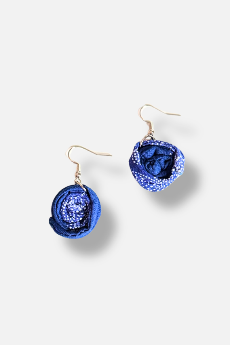 Millefiori Earrings - Blue