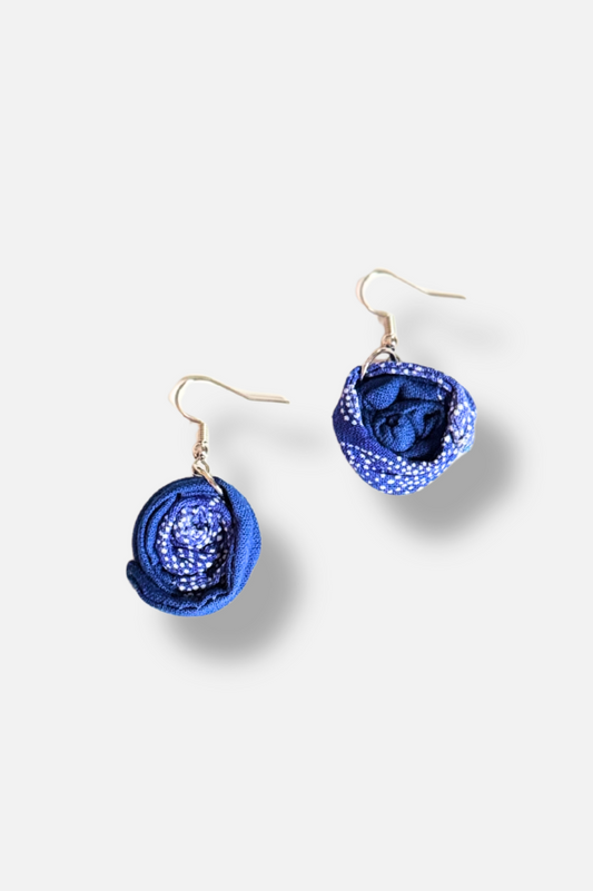 Millefiori Earrings - Blue