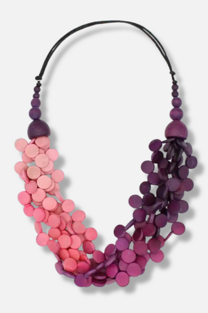 Ombre Jillian Necklace - Wine