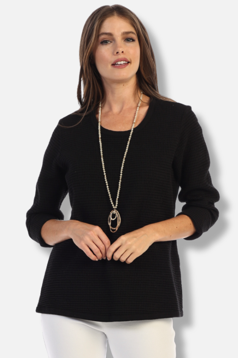 Round Neck Top - Black