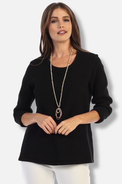 Round Neck Top - Black