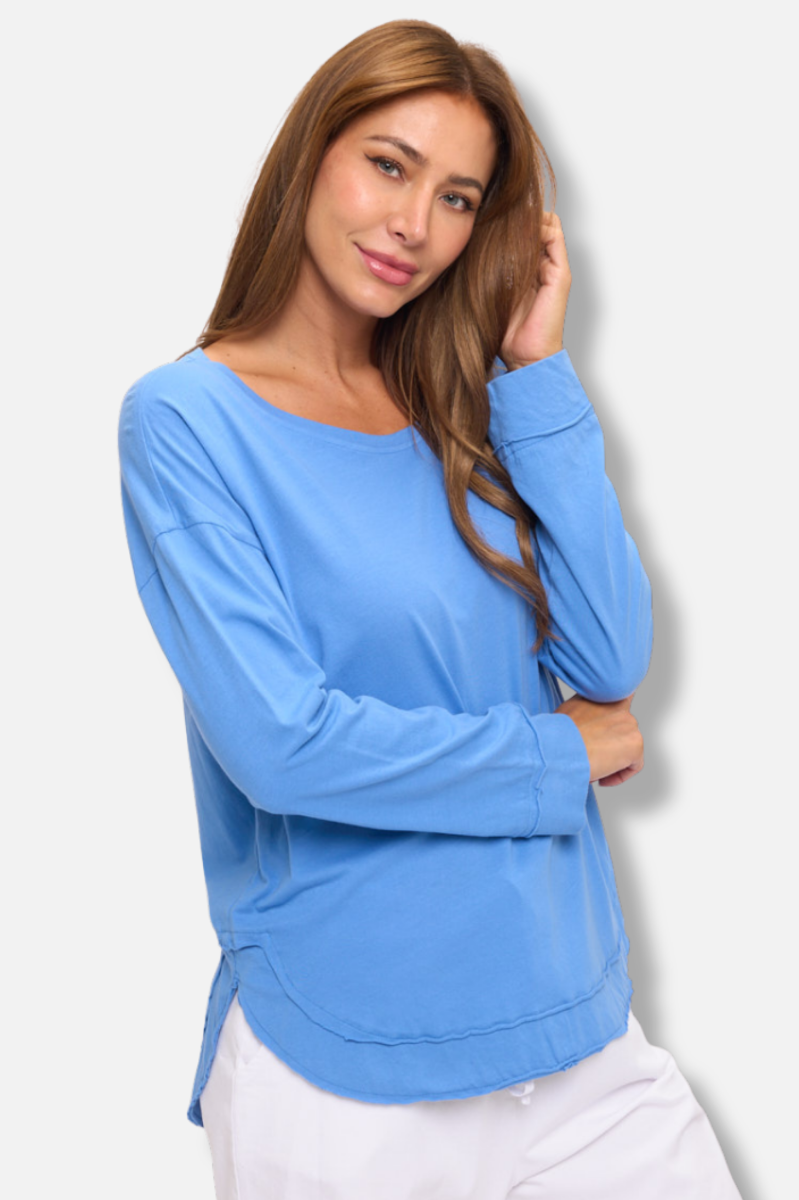Long Sleeve Tunic - French Blue