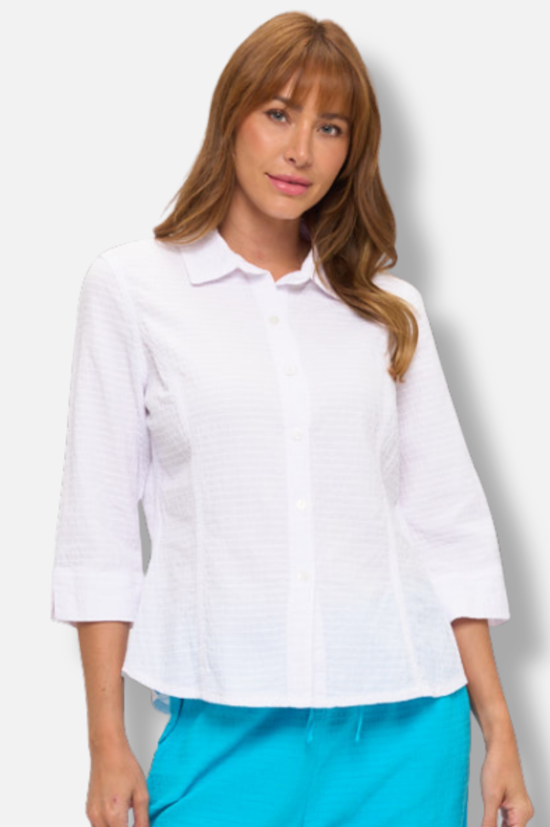 3/4 Sleeve Blouse - White