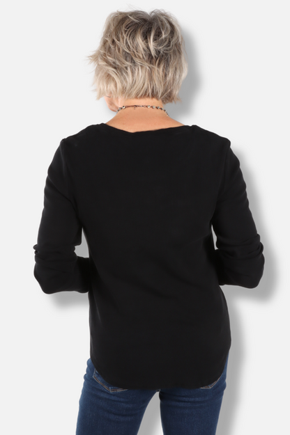 Ribbed Tee - Black 