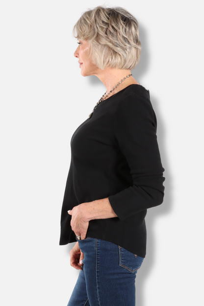 Ribbed Tee - Black 
