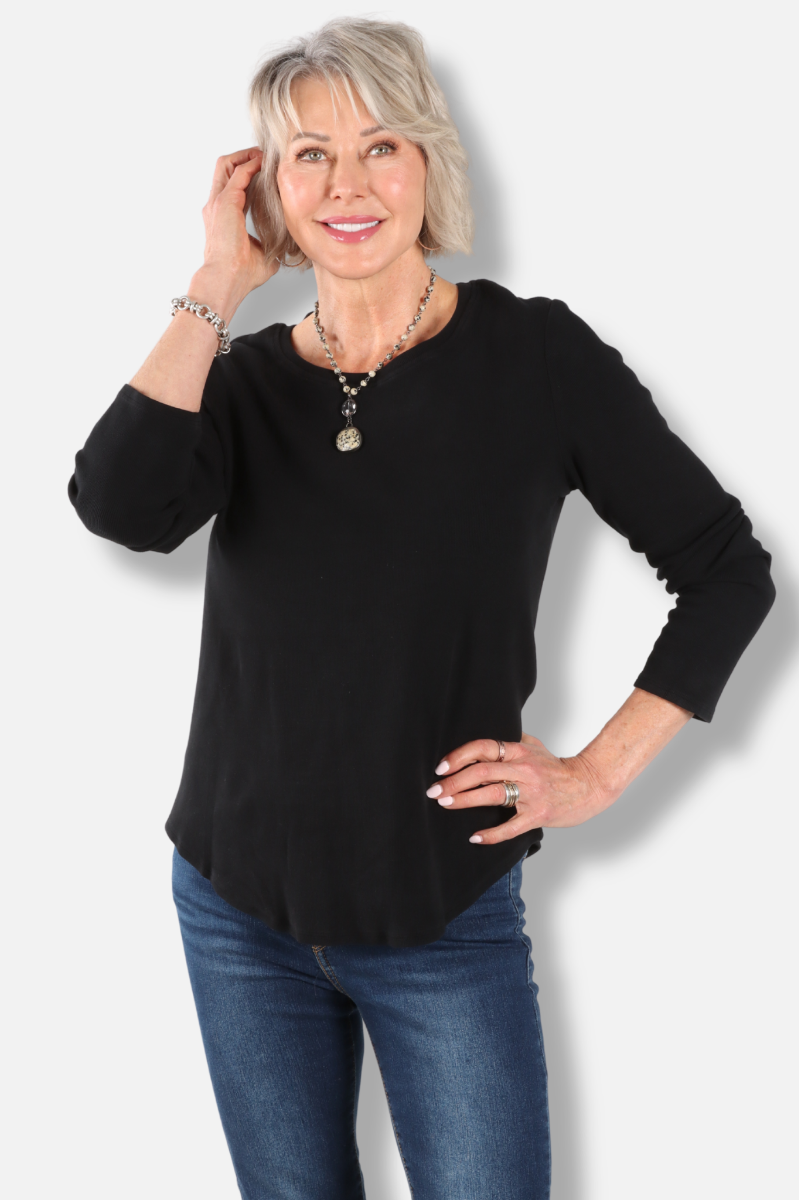 Ribbed Tee - Black 