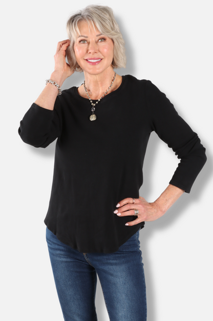 Ribbed Tee - Black 