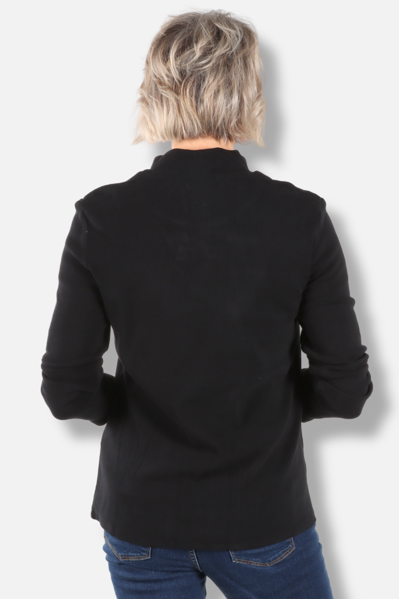 High Neck Top - Black 