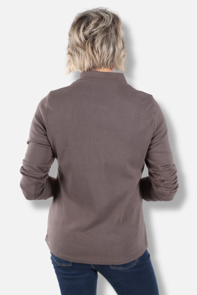 High Neck Top - Graphite