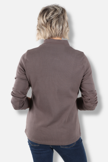 High Neck Top - Graphite