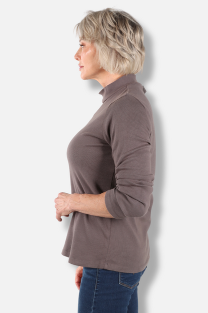 High Neck Top - Graphite