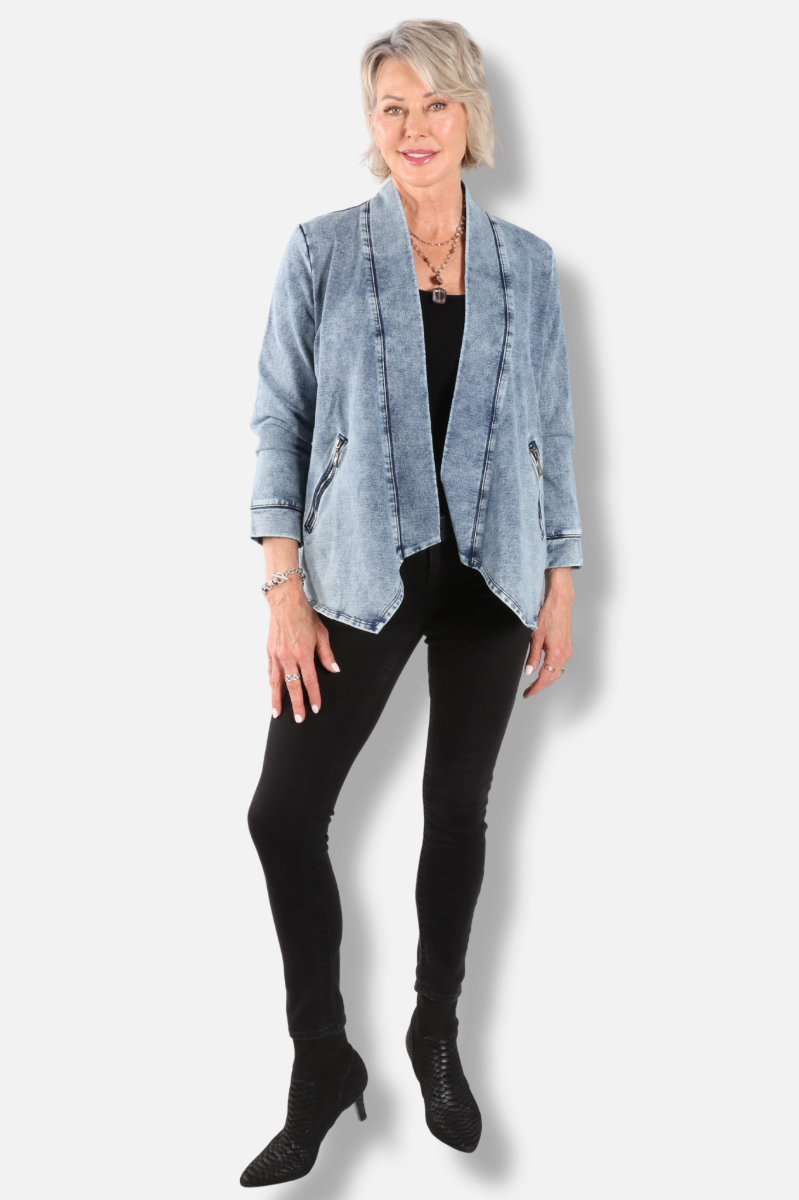 Long Cardigan - Indigo 
