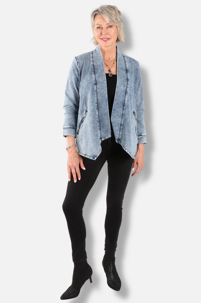 Long Cardigan - Indigo 
