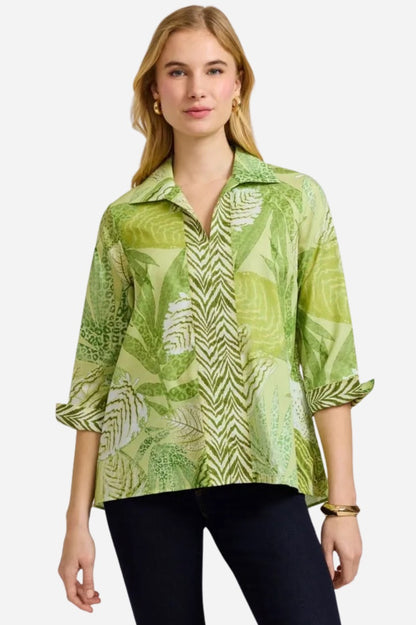 Agnes Shirt - Jungle Leaves