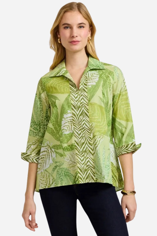 Agnes Shirt - Jungle Leaves