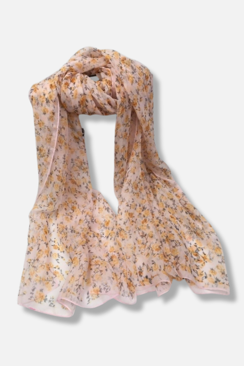 Silk Scarf - Pink Floral 