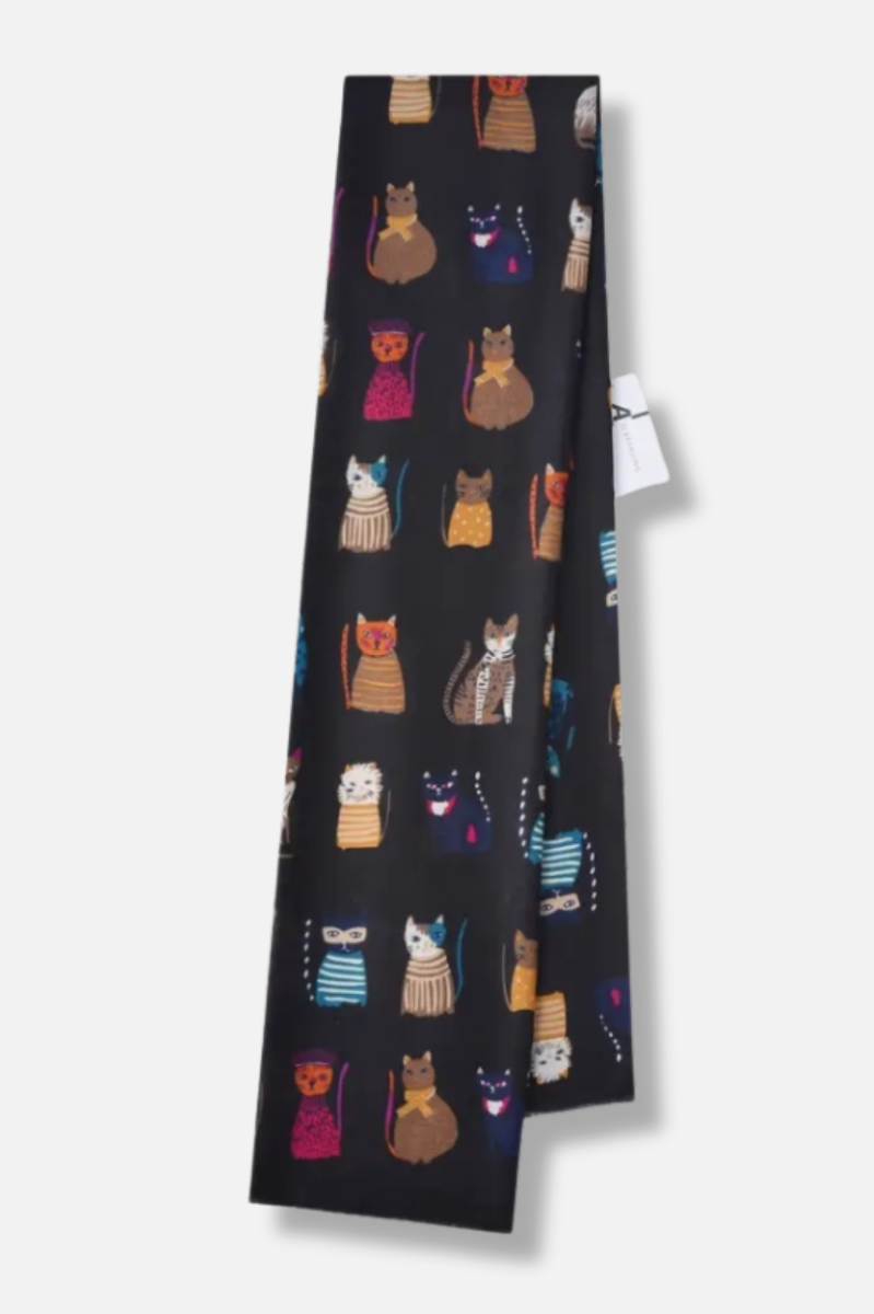 Cat Scarf - Black 