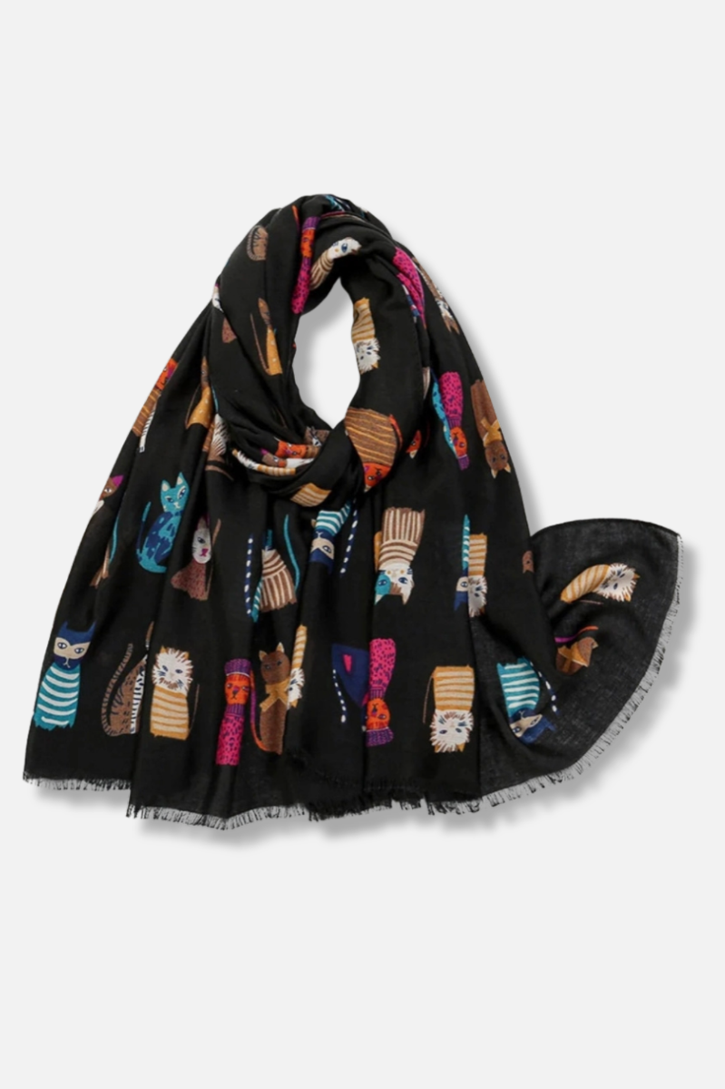 Cat Scarf - Black 