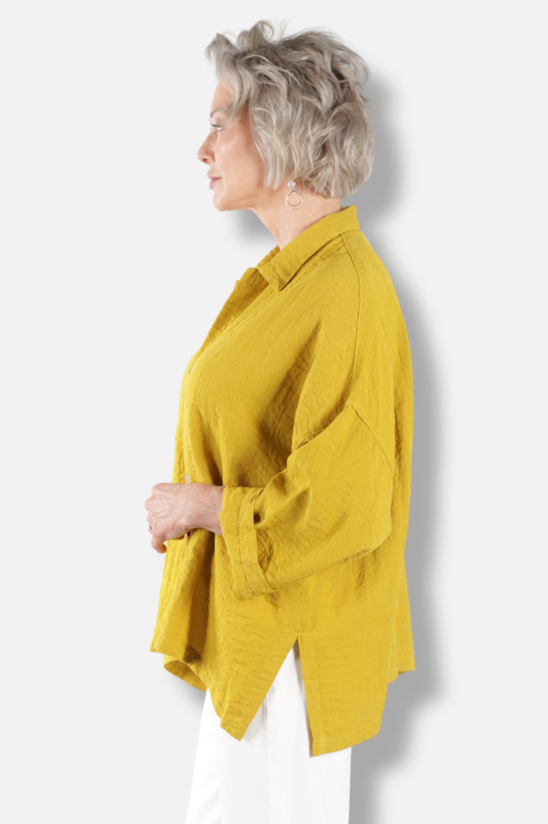 Big Shirt - Mustard Green