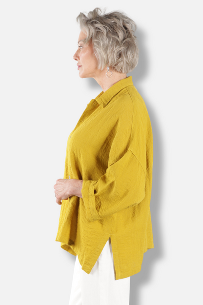 Big Shirt - Mustard Green