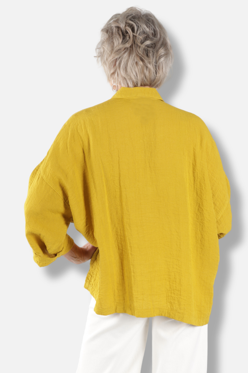 Big Shirt - Mustard Green