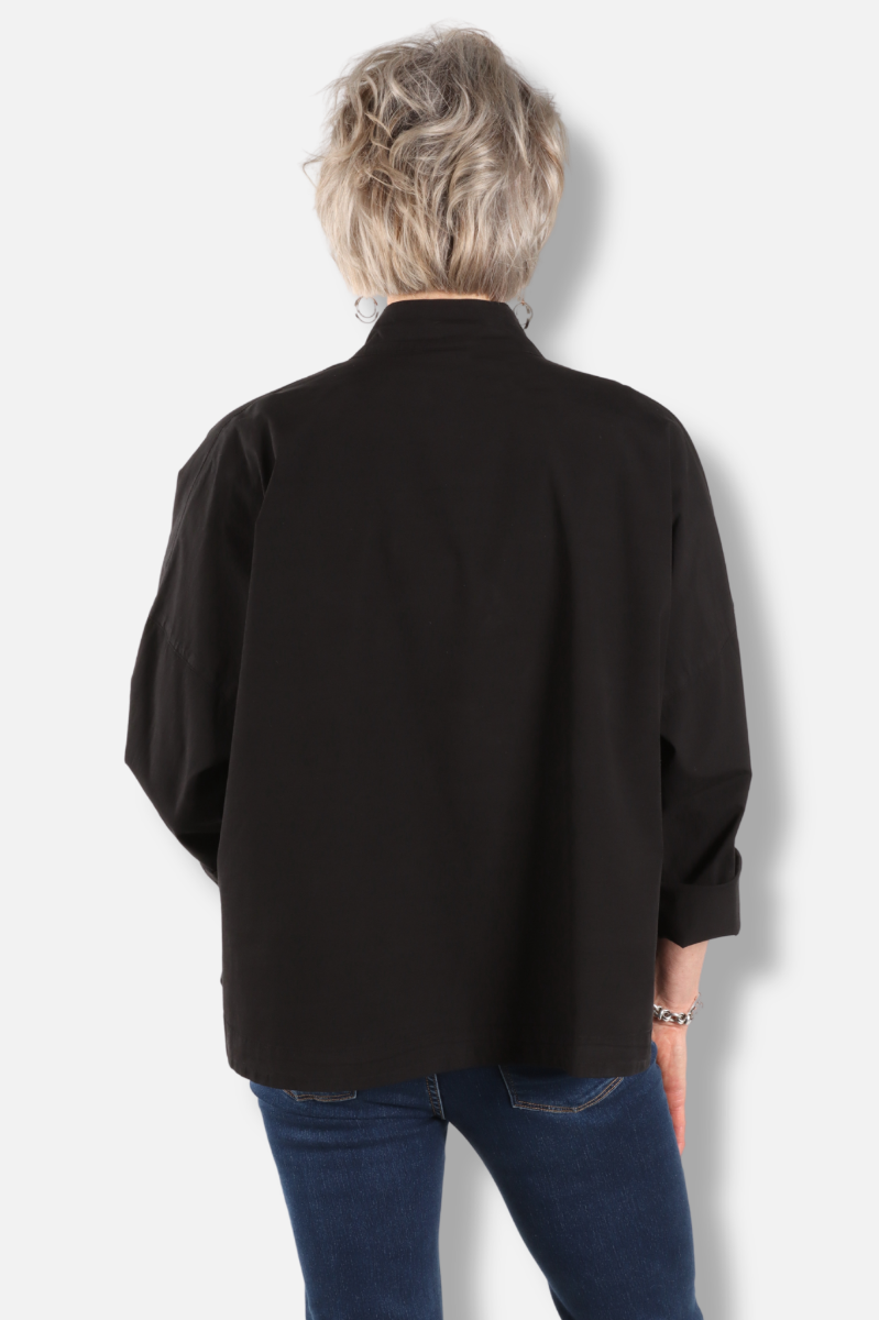 Stand Collar Jacket - Black