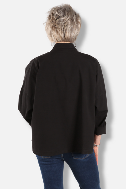 Stand Collar Jacket - Black