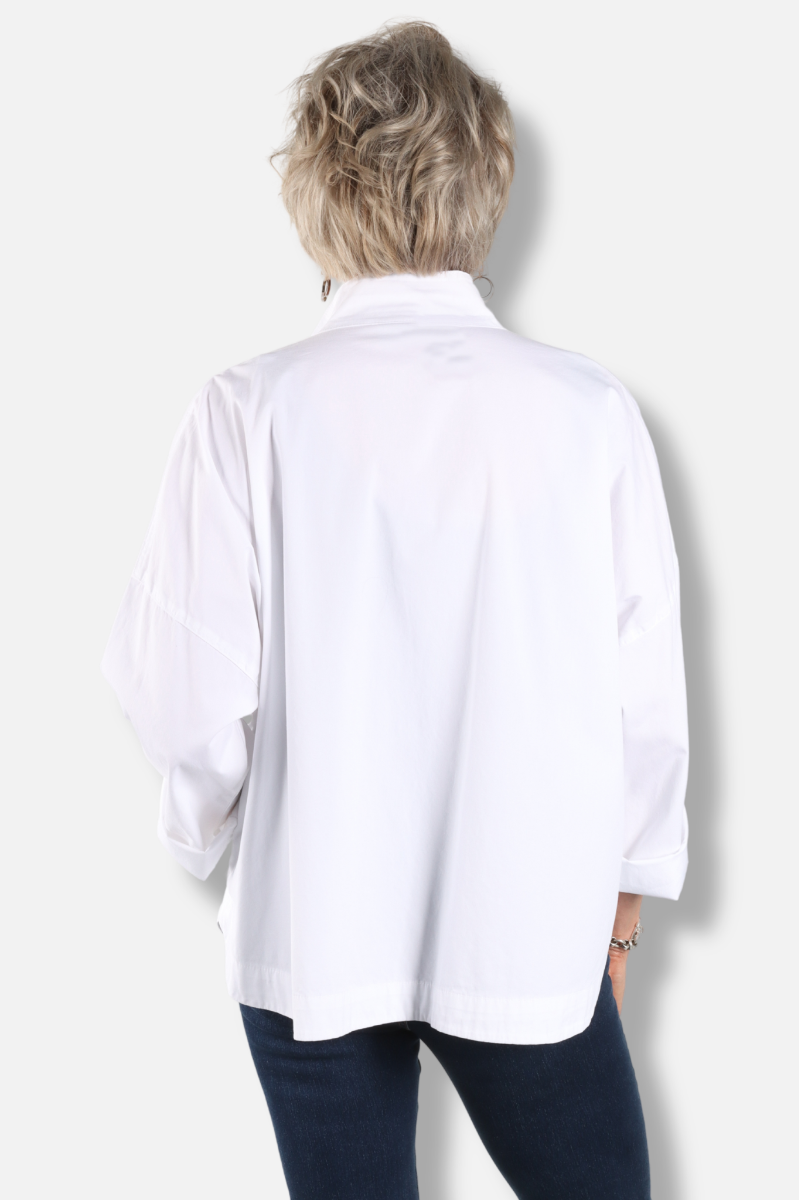 Stand Collar Jacket - Chalk