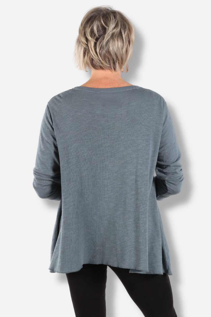 Original Longer Angel Tee - Dusty Denim 
