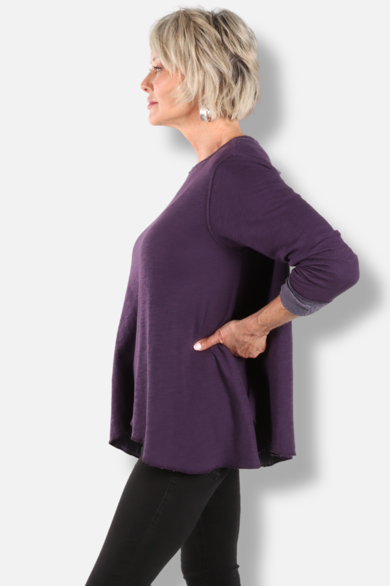 Original Longer Angel Tee - Eggplant