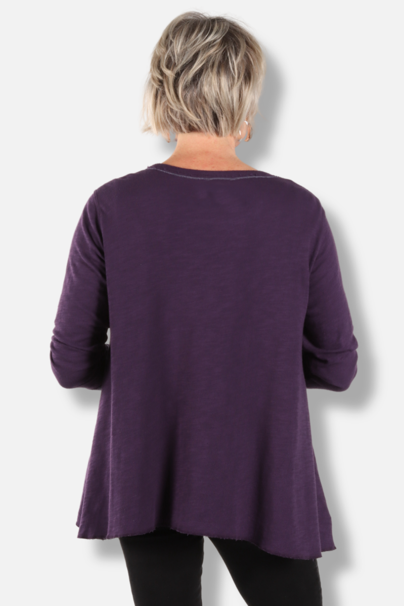 Original Longer Angel Tee - Eggplant