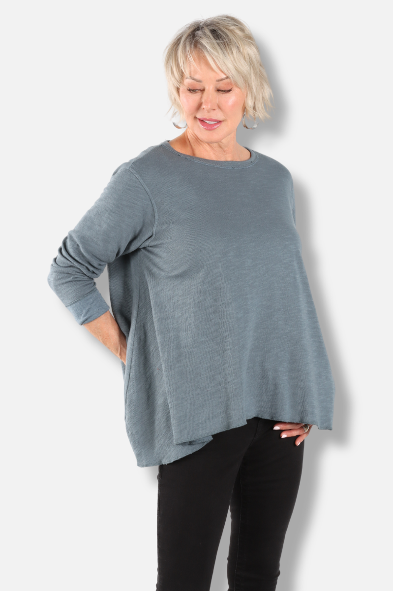 Original Longer Angel Tee - Dusty Denim 