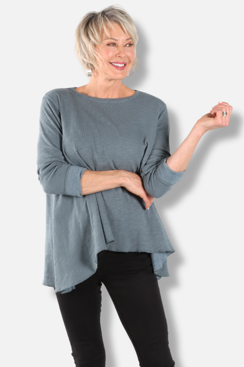 Original Longer Angel Tee - Dusty Denim 