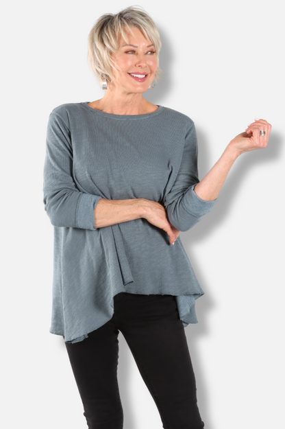 Original Longer Angel Tee - Dusty Denim 