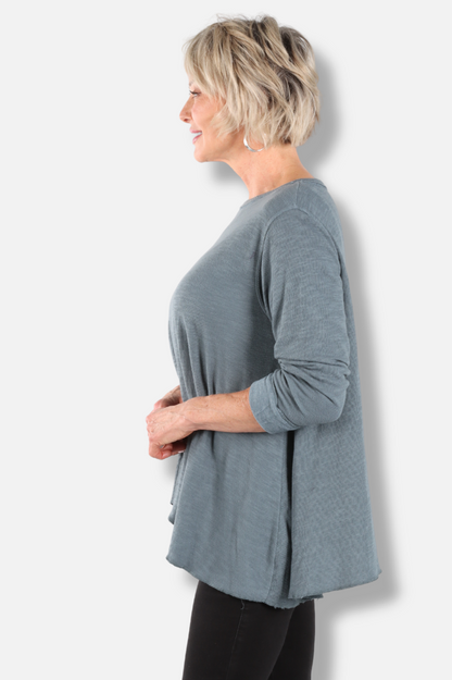 Original Longer Angel Tee - Dusty Denim 
