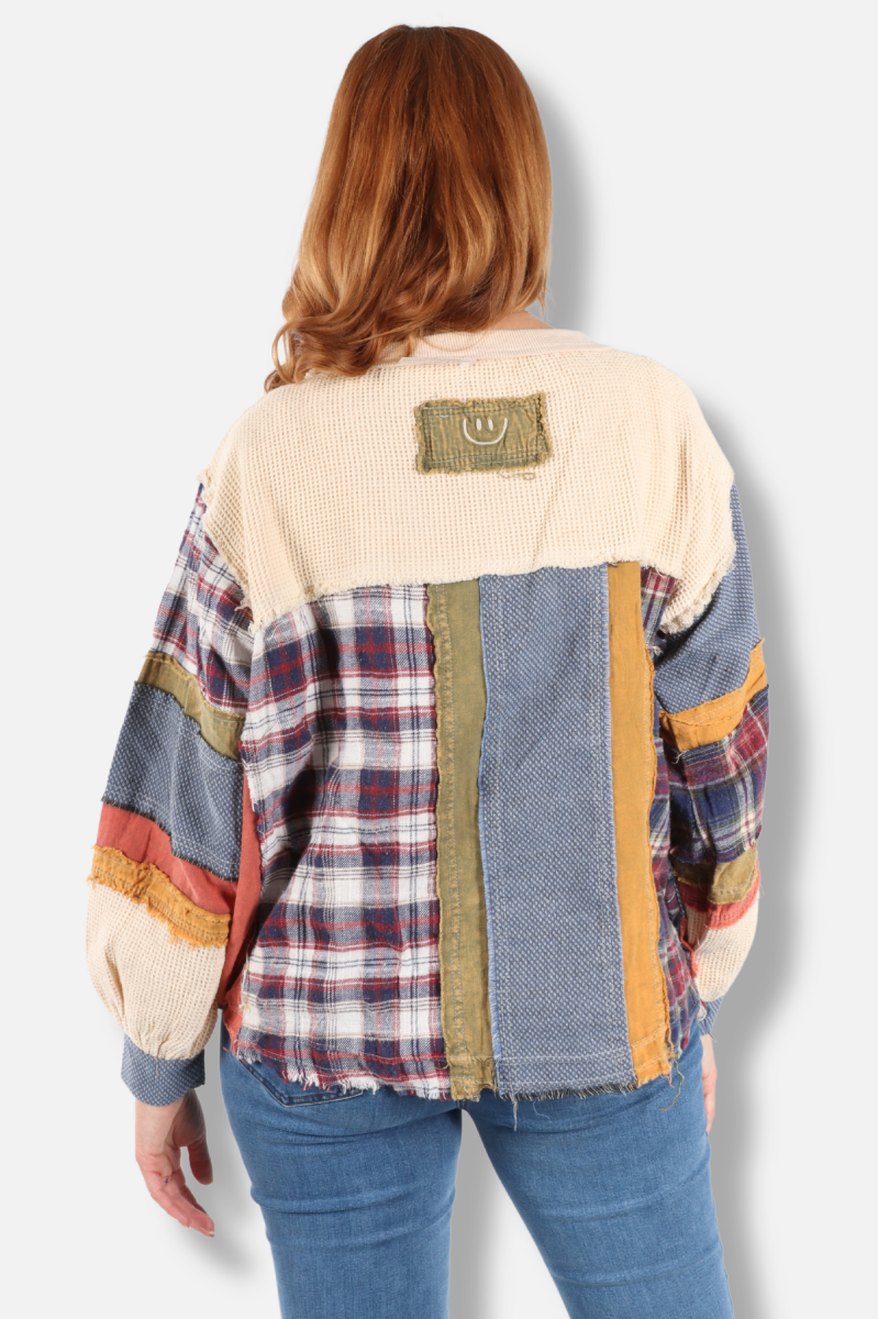 Color Block Top - Cream