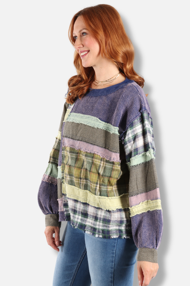 Color Block Top - Navy 